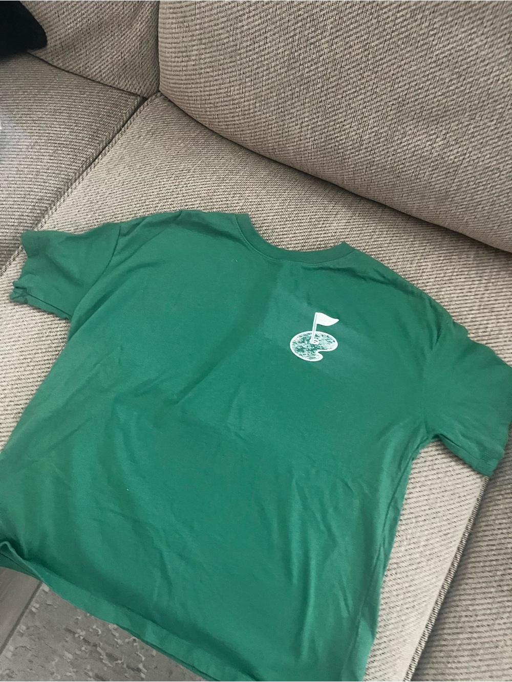 Green Tee with Golf Flag Graphic